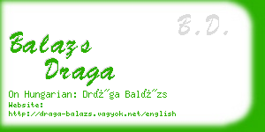 balazs draga business card